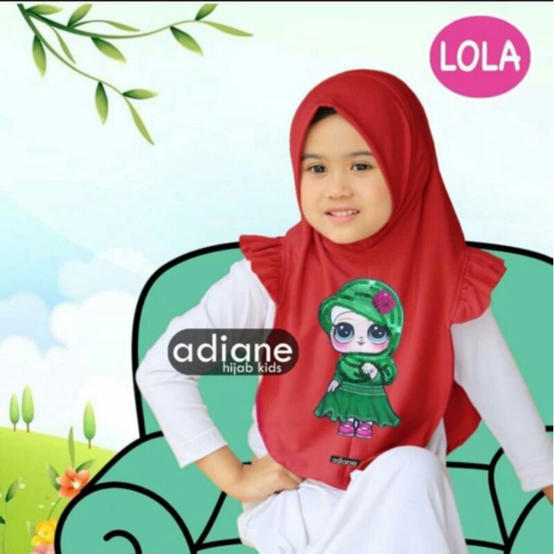 JILBAB  ANAK LOLA LED/ JILBAB NYALA LUCU UMUR 2-8 TAHUN