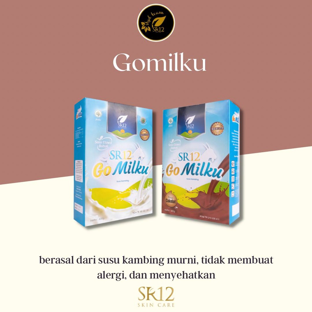 

GOMILKU SR12 SUSU KAMBING / GO MILKU SUSU ETAWA KUALITAS PREMIUM / GOAT MILK BUBUK TANPA GULA BPOM