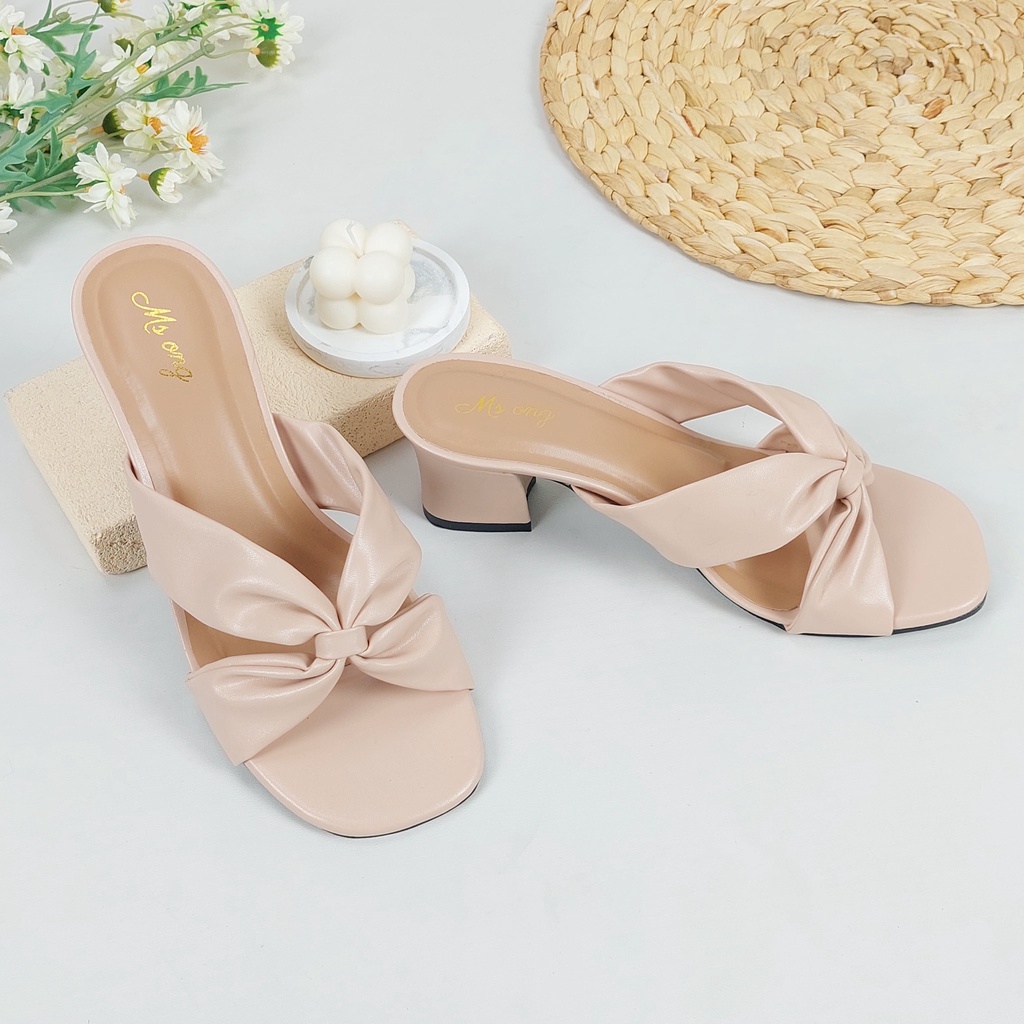 JY MSH 03 Sandal High Heels Hak Tahu Pita Wanita Impor Murah