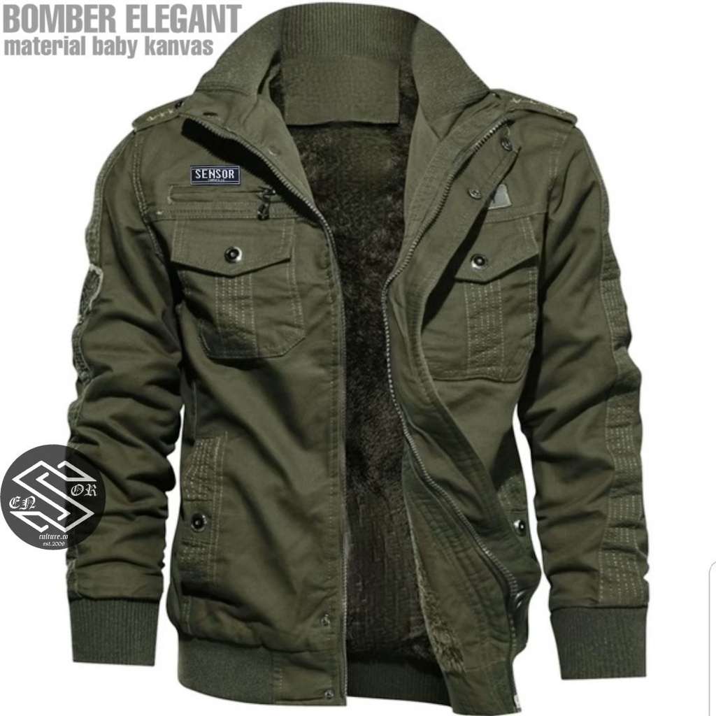 AKN - JAKET BOMBER PRIA / JAKET BOMBER CAMO LORENG / JAKET BOMBER ELEGANT BIG SIZE JUMBO XXL