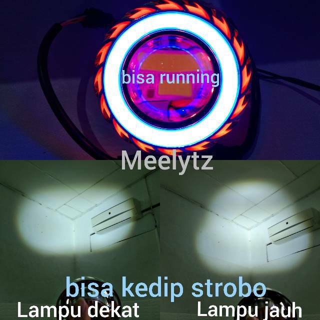 Lampu utama GEN 2 MYTH projie hi low jauh dekat high low ae running proji LED hilo RBR