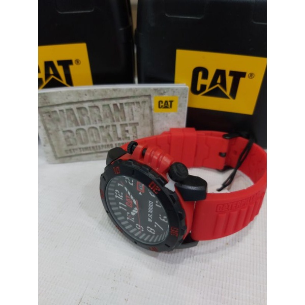 new jam tangan pria model baru caterpillar cat lk.181.28.118 merah original rubber LK.181 28.118 BOD