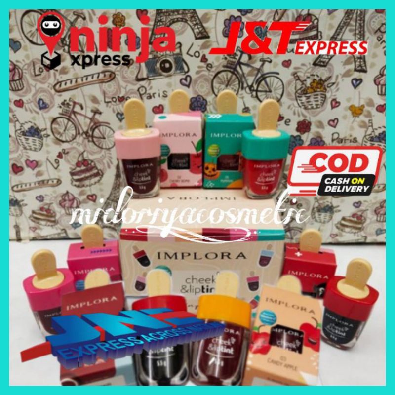 LIP TINT LIPTIN LIPCREAM LIPSTIK LIPGLOSS LIPTINT IMPLORA CHEEK & LIP TINT BPOM PERBATANG/ SATUAN TE