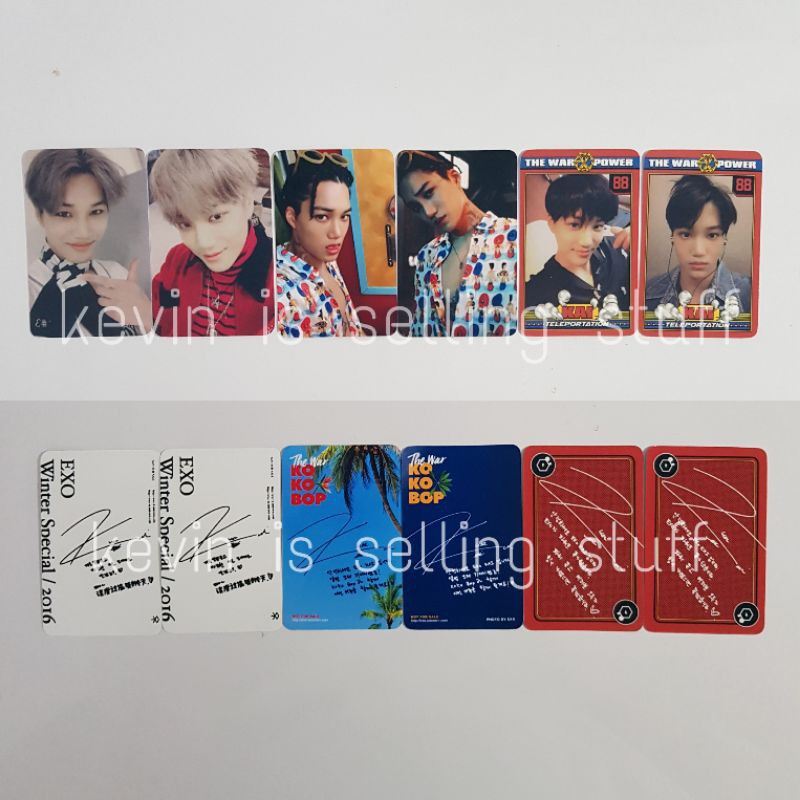 Unofficial EXO Kai Photocard PC Replica Album For Life The War Power Version A B Korean Chinese