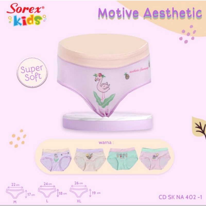 Celana dalam segitiga anak perempuan sorex kids NA 402 uk M,L,XL