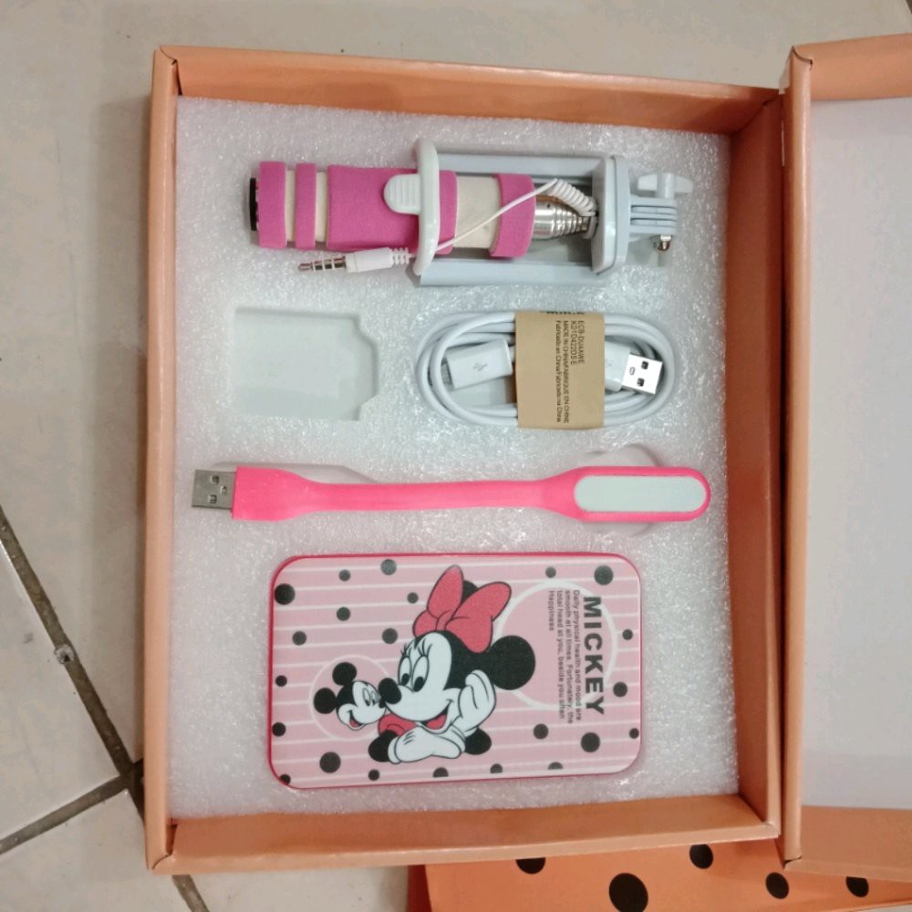 Paket power bank mickey