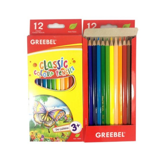 Pensil Warna / Pensil Gambar Grebeel 12 Warna Clasic Color