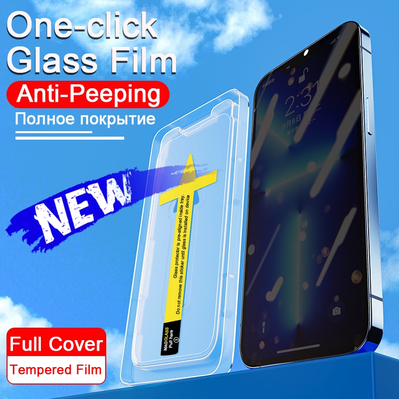 Pelindung Layar Tempered Glass Anti Spy Untuk iPhone 13 Pro Max 12 11 Pro Max