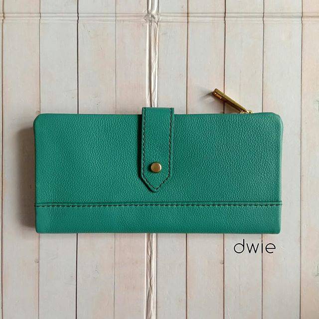 Dompet Fossil Lainie Clutch Teal Green Original
