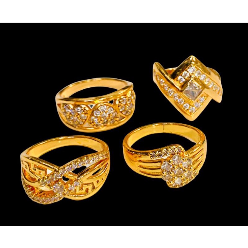 cincin permata//cincin wanita//perhiasan lapis emas