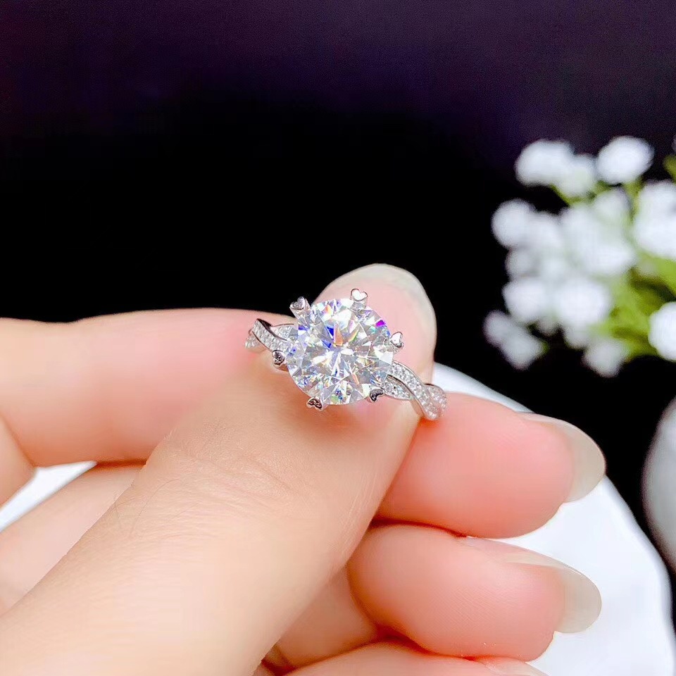 Cincin Berlian Salib Sederhana Wanita 925 Perak