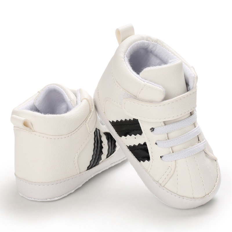 Sepatu Prewalker Bayi Laki Laki Perempuan Umur 0 - 12 Bulan Baby Prewaker Shoes Sepatu Prewalker Bayi Sepatu Boot Anak Bayi Laki Laki Perempuan Murah Umur 0 - 14 Bulan, umur 1 Tahun Putih AK 07