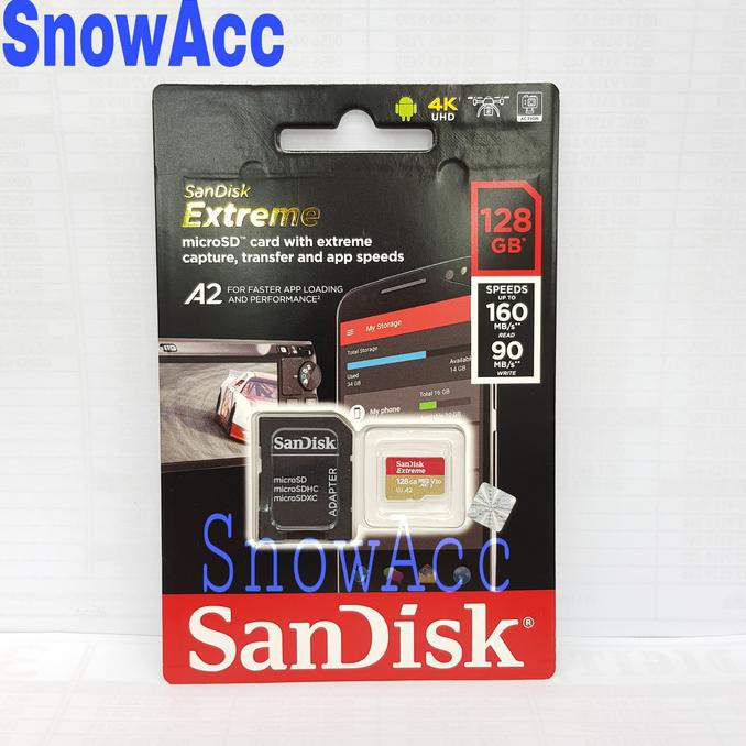 Glp78740G0 Sandisk Memory Card Micro Sd Extreme 128Gb Memori Microsd 128 Gb A2