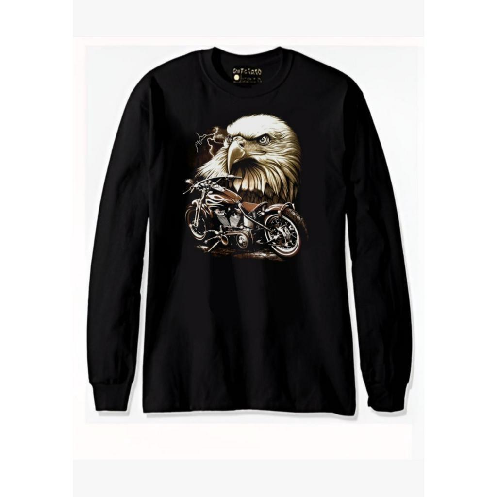 DXTCLOTHING - Motorcycle - Black Long sleeve T-shirt