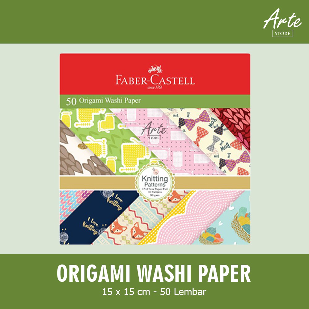 Origami Motif Faber Castell Washi Paper (Semua Ukuran)