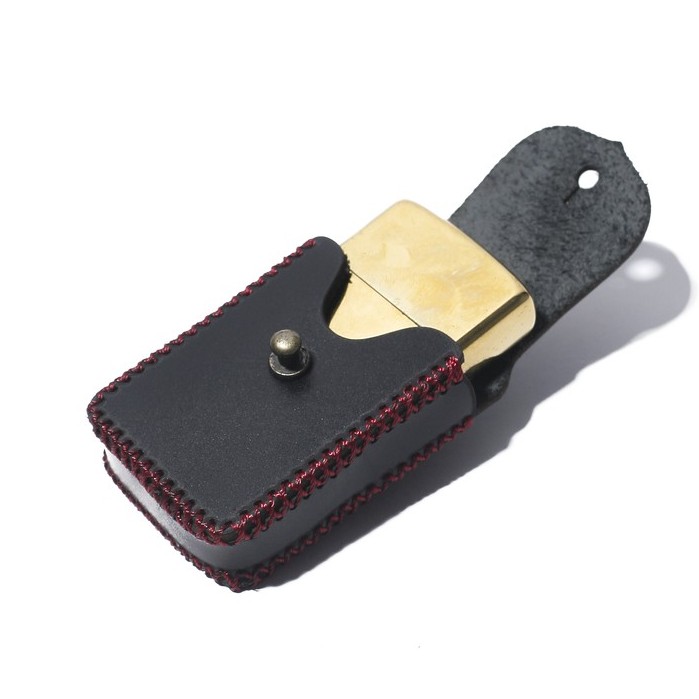 Dompet Sarung Zippo Bahan Kulit Asli Cover Zippo