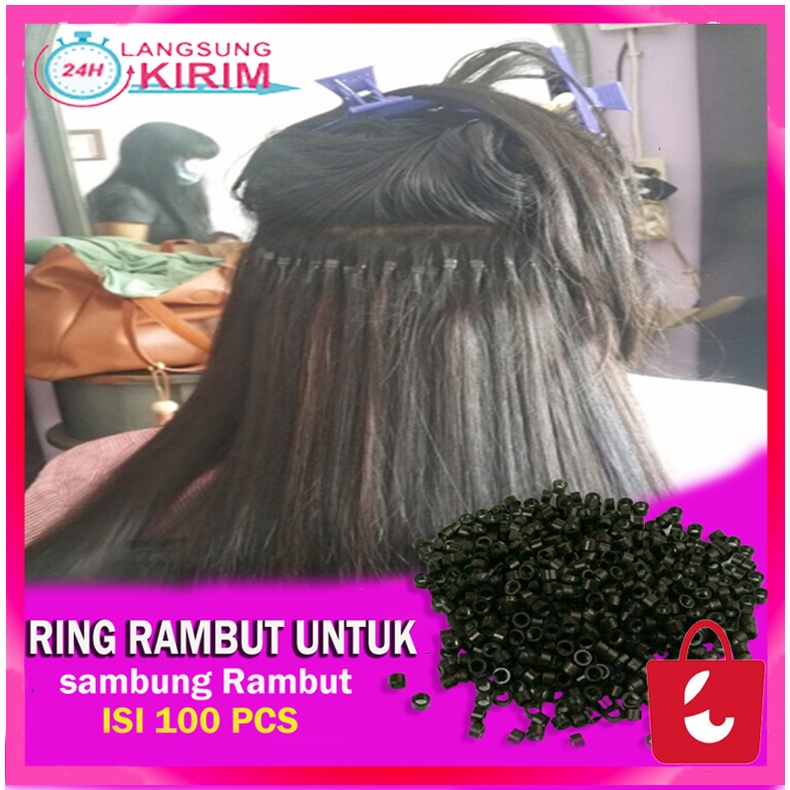 [BISA COD] Ring Rambut untuk sambung Rambut Amara Isi 100 Pcs Repack