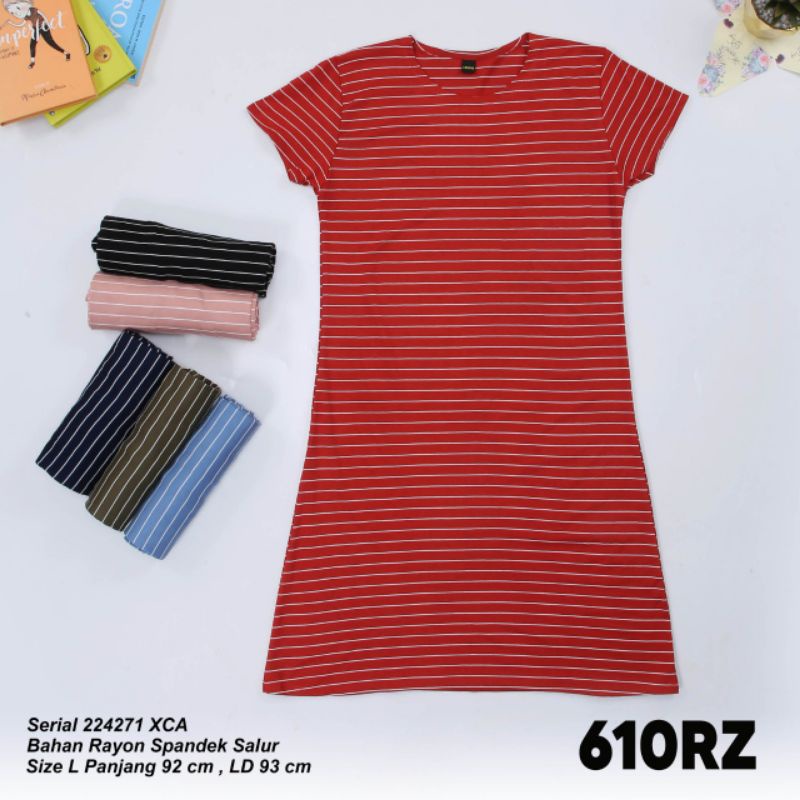 Dress Salur /Terusan/ Daster Wanita/ Lemone Bahan Rayon 610RZ