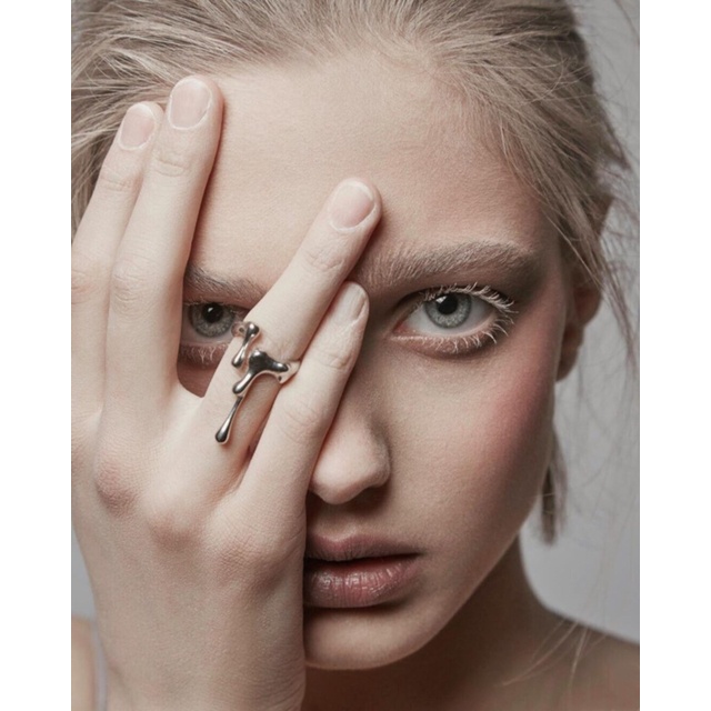 Siy Cincin Terbuka Adjust Gaya Punk Warna Silver Untuk Perhiasan Pria / Wanita