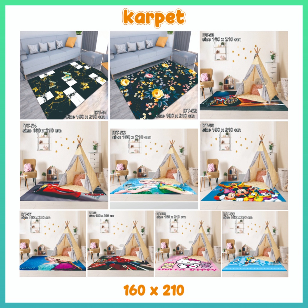 Karpet Lantai  karpet Permadani karpet Murah Anti selip 160X210 cm Worldhome66