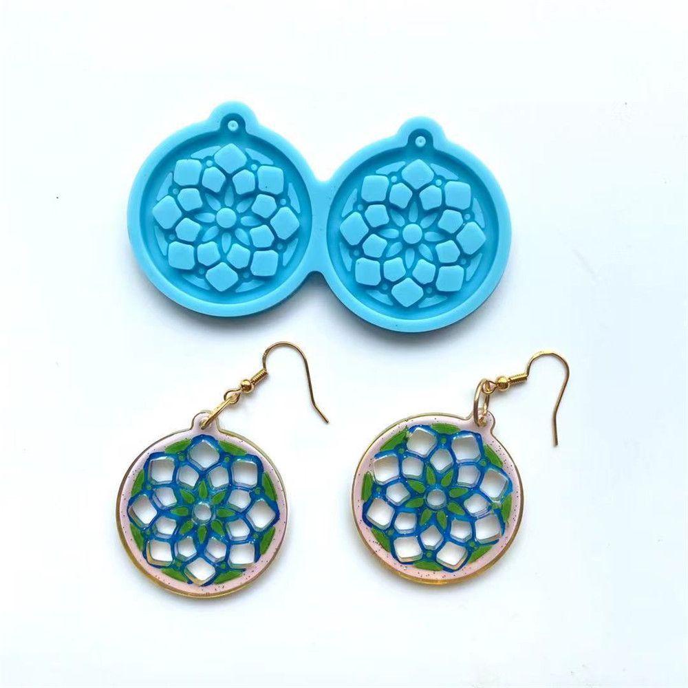 R-flower Earrings Mold Ear Studs Pendant Jewelry Casting Cetakan