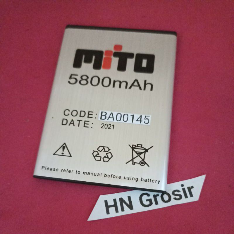Baterai batre Mito A66 Mito S1 BA-00145 BA00145 Battery hp