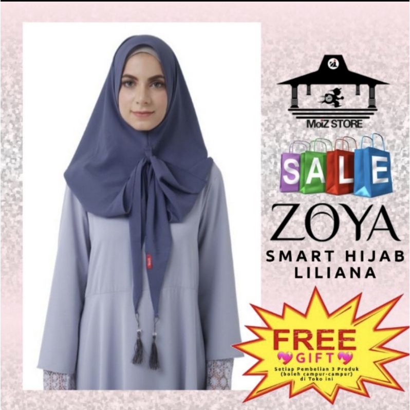 ZOYA Sale Smart Hijab Liliana Cherry Instant Scarf Naomi instant Hijab Instan Pashmina Instant Kerud