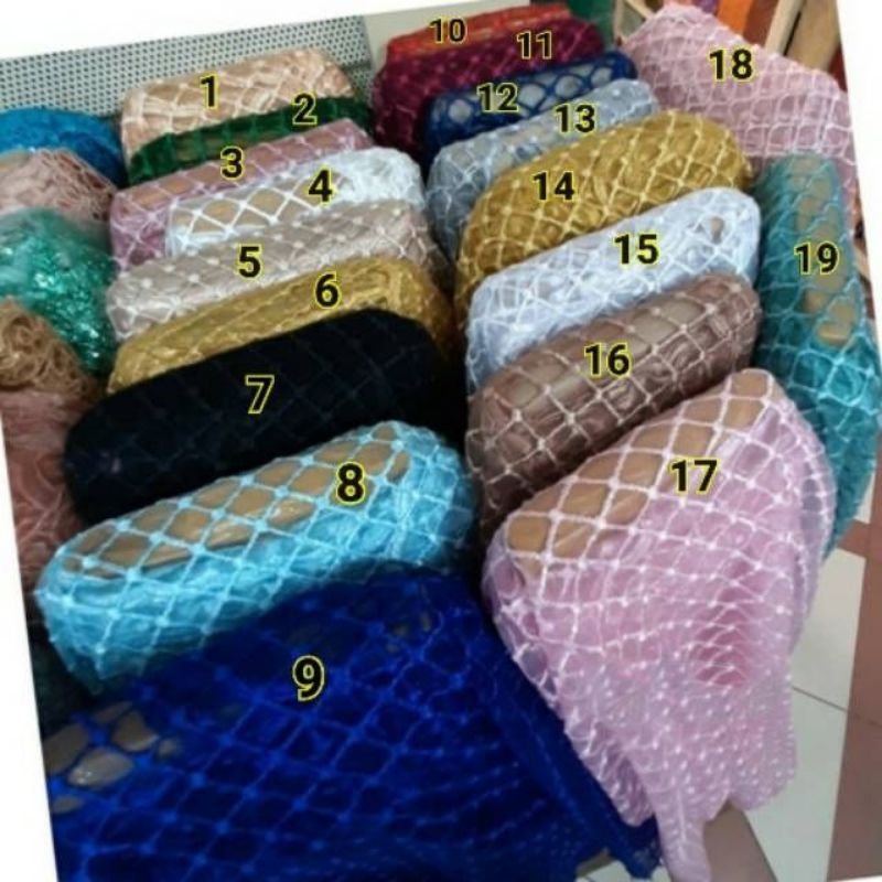 Promo 12.12 Sale Kain Tile kotak. Kain tulle kotak. Kain Tile Tulle Motif. Brokat Brukat Burkat Brok