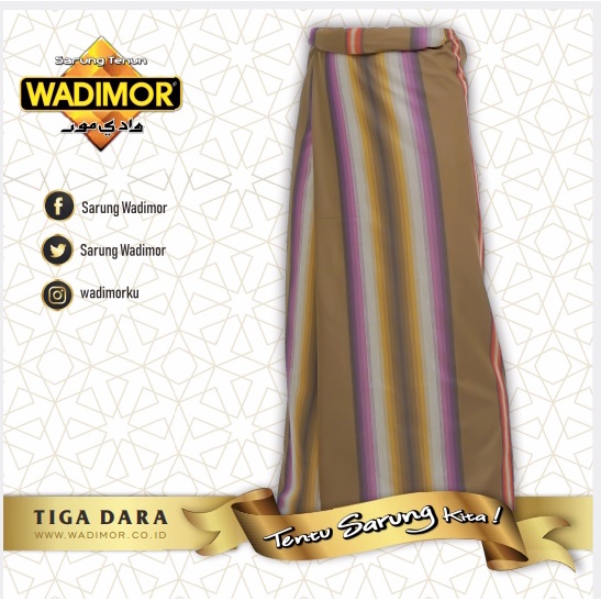 Sarung WADIMOR TIGA DARA - Kain Tenun Motif warna Dewasa Pria Laki Sholat Solat Santri GROSIR Murah warni