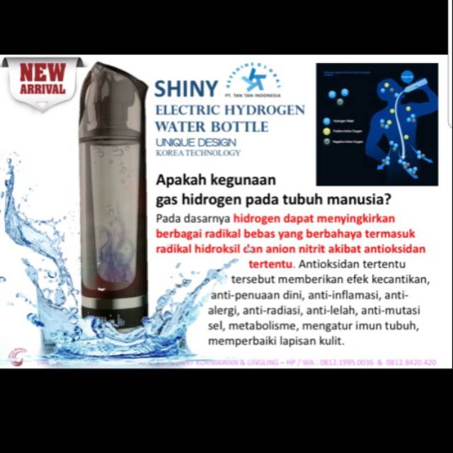 SHINY HYDROGEN ALKALI WATER BOTTLE / BOTOL AIR HYDROGEN