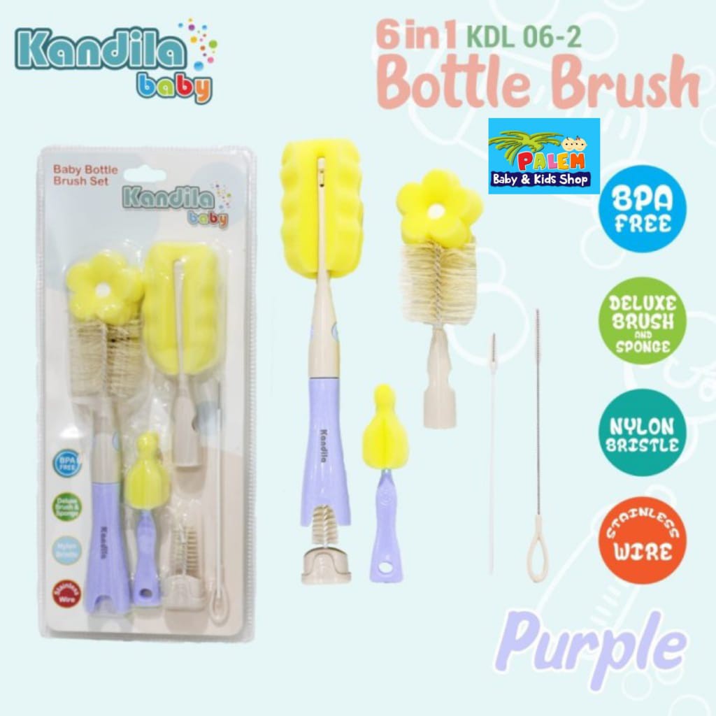 Kandila Bottle Brush 6in1 kdl06-2 sikat botol