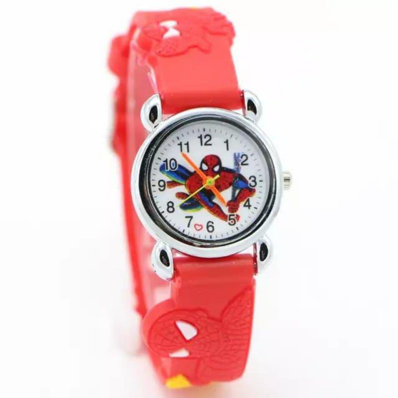 Jam ring karakter Spiderman anak laki2.jam murah jam cod