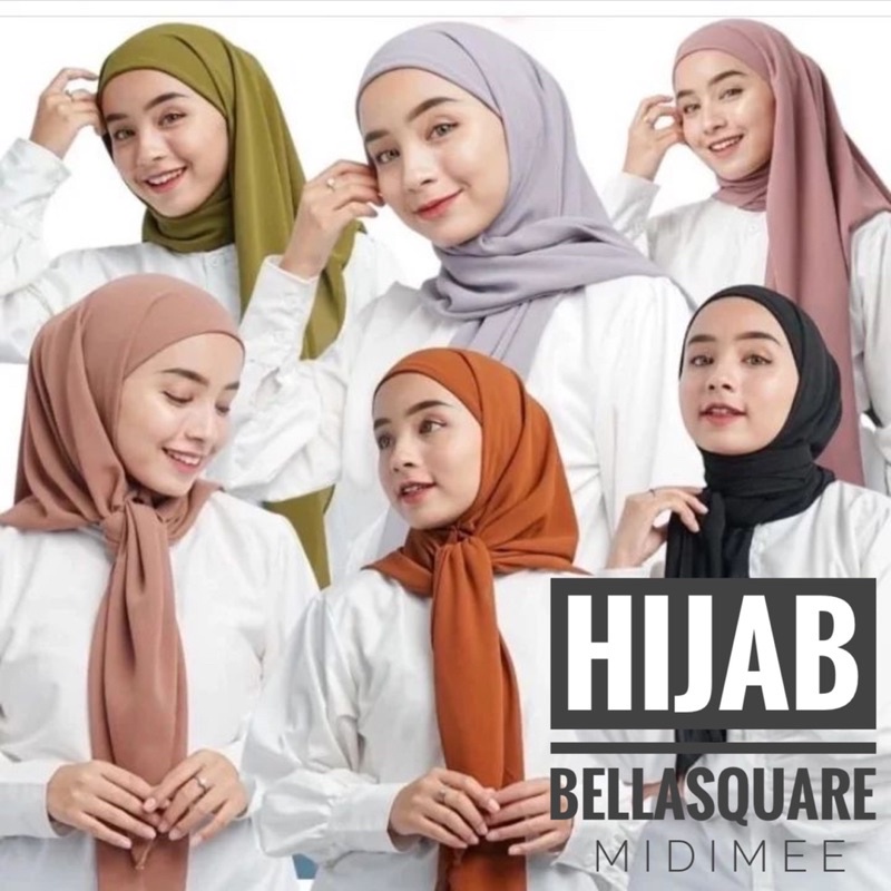 HIJAB BELLASQUARE PREMIUM/ KERUDUNG SEGI EMPAT