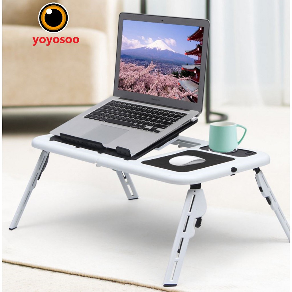  Meja  Laptop  Lipat  Portable  Dengan  Kipas  Pendingin  E Table 