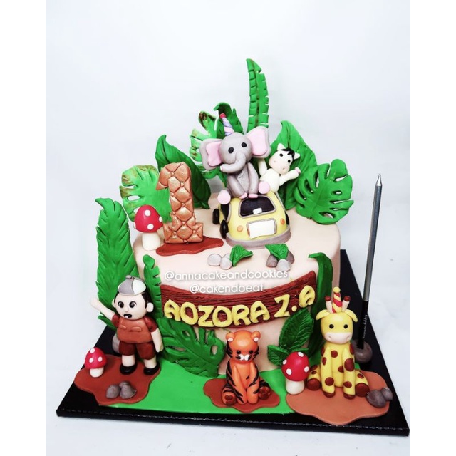 

cake ulangtahun anak kue ultah tema binatang cake zoo