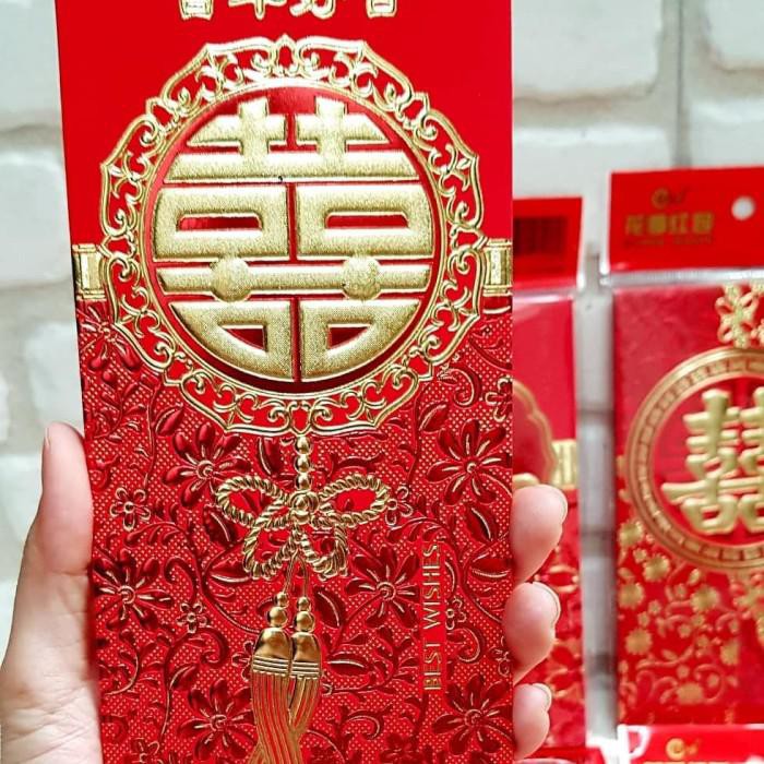 Angpao ShuangShi Kawin Panjang Ampao Sangjit Murah Angpao Merah Besar