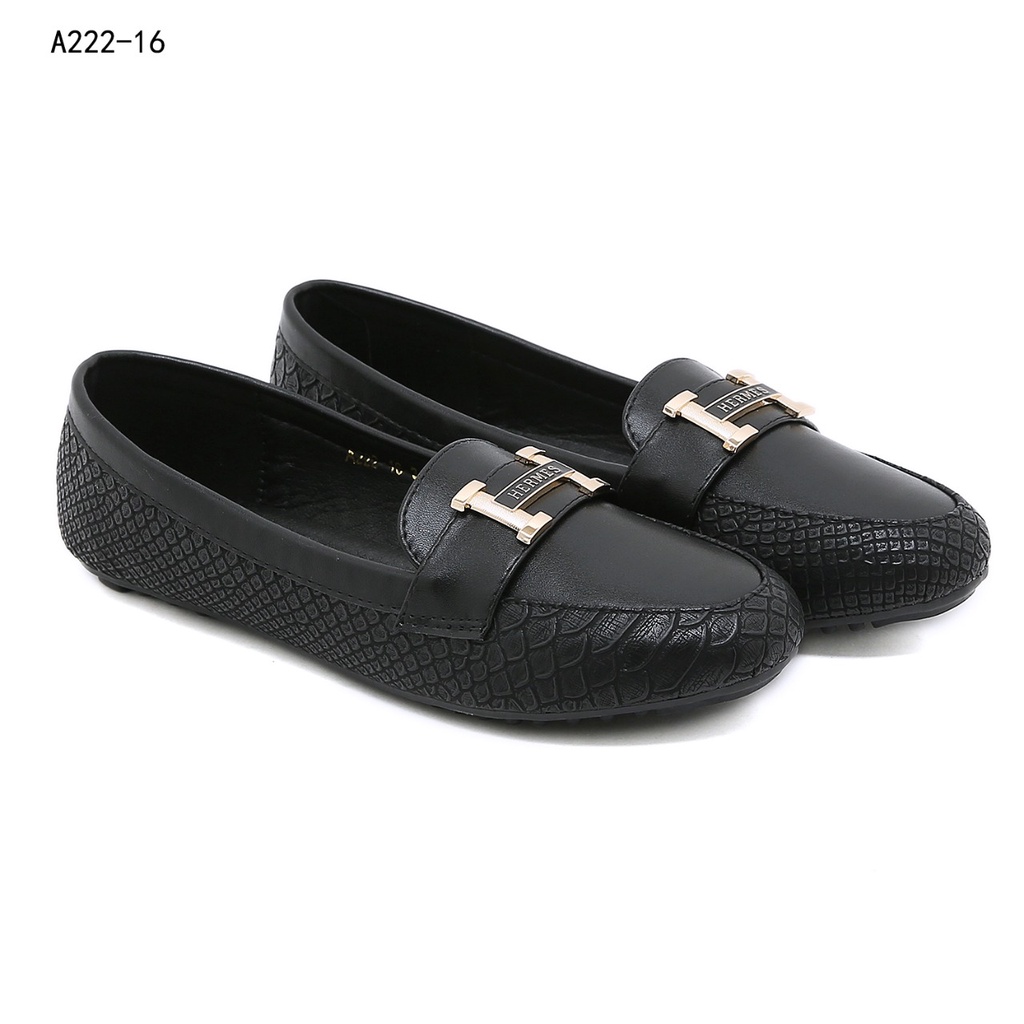 Leather Ballet Flat Shoea A222-16