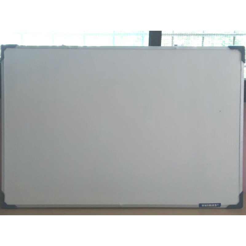 

Whiteboard gantung papan tulis putih non magnet UNIMAS 60x40cm FREE SPIDOL murah berkualitas