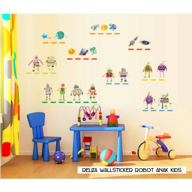 RELIZA WALL STICKER ROBOT ANAK ALIEN ASTRONOT LUAR ANGKASA STIKER DINDING AY7141