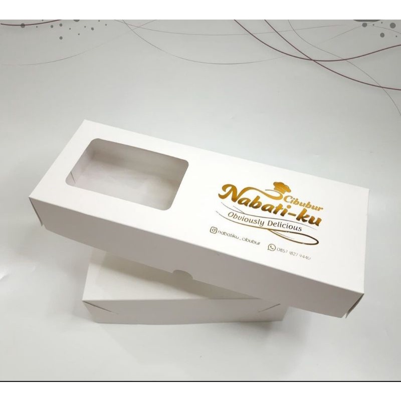 

Dus Kue - Box Brownies Kotak Kue Varian Warna dengan Logo dan Jendela BIG SIZE