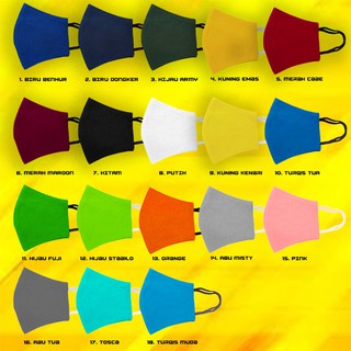 MASKER KAIN COTTON COMBED 3PLY EARLOOP DAN HEADLOOP MASKER KAIN COTTON COMBED 3PLY EARLOOP DAN HEADLOOP