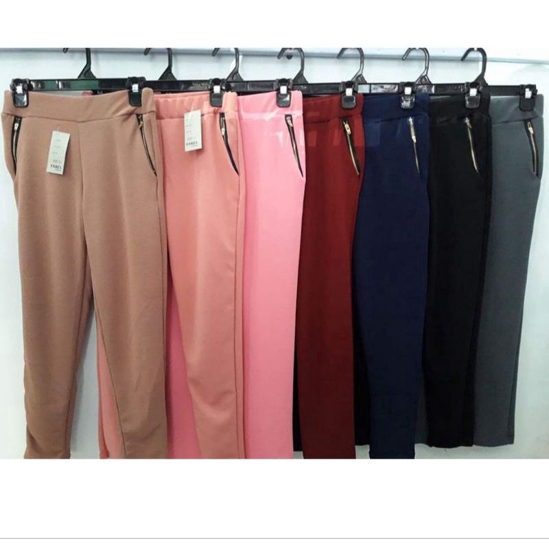 LUNA PANTS ZIPPER RESLETING CELANA PANJANG