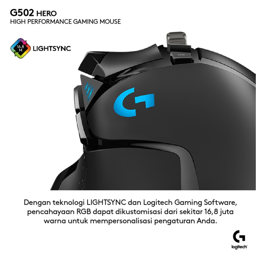 Logitech G502 HERO High Performance Mouse Gaming Wired RGB