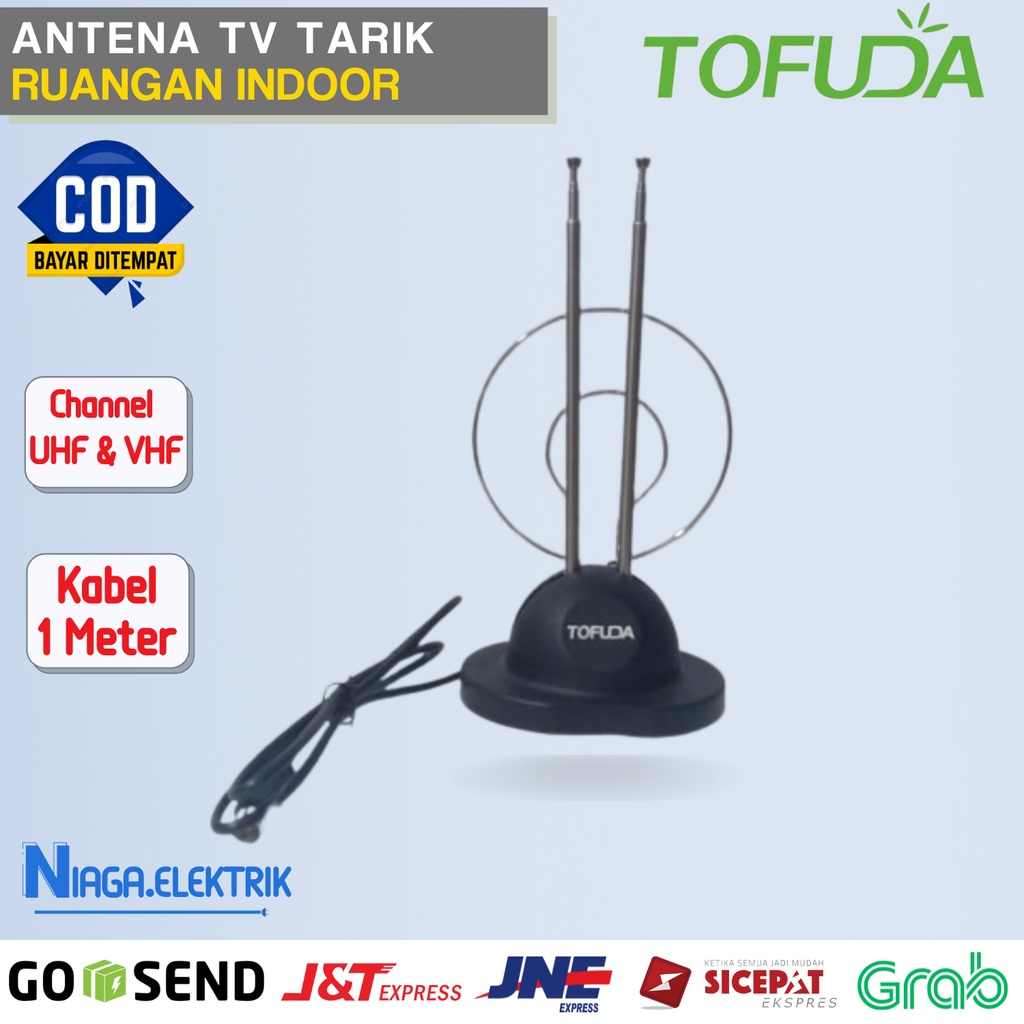 Antena / antene tv televisi analog digital kabel duduk bisa di tarik mini indoor dalam ruangan rumah