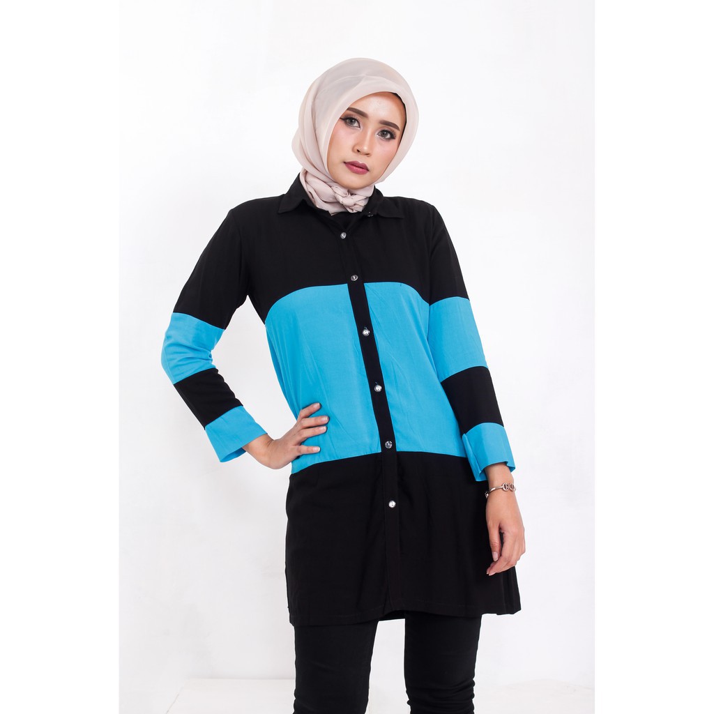 SORAYA TUNIK HITAM-TURKISH