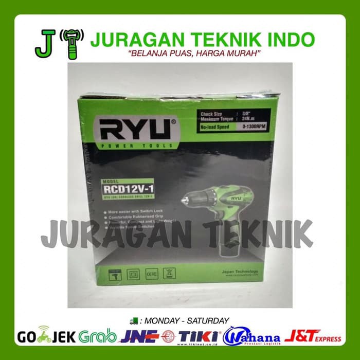 RYU Tekiro Cordless RCD12V-1 ( bor baterai 12 V) RCD 12 charger cas