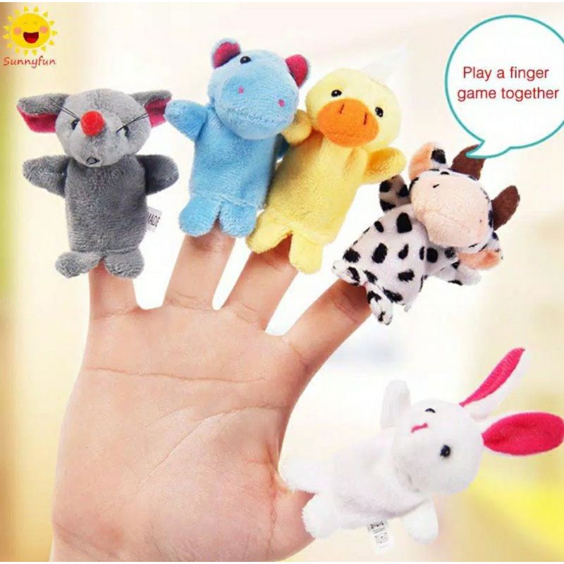 boneka jari mainan anak finger (bisa pilih hewan) mainan edukasi bayi