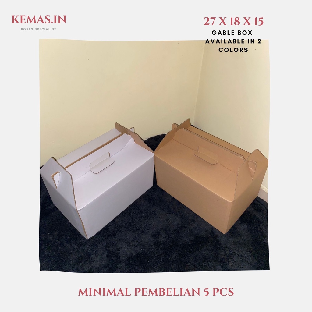 

Kardus Box Jinjing 27x18x15 cm - Polos/Packing/Packaging/Box/Hampers