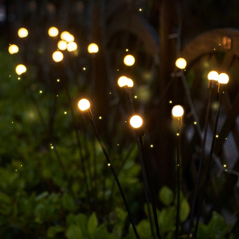 Lampu Taman LED Tenaga Surya Bentuk Kunangkunang Tahan Air Untuk Dekorasi