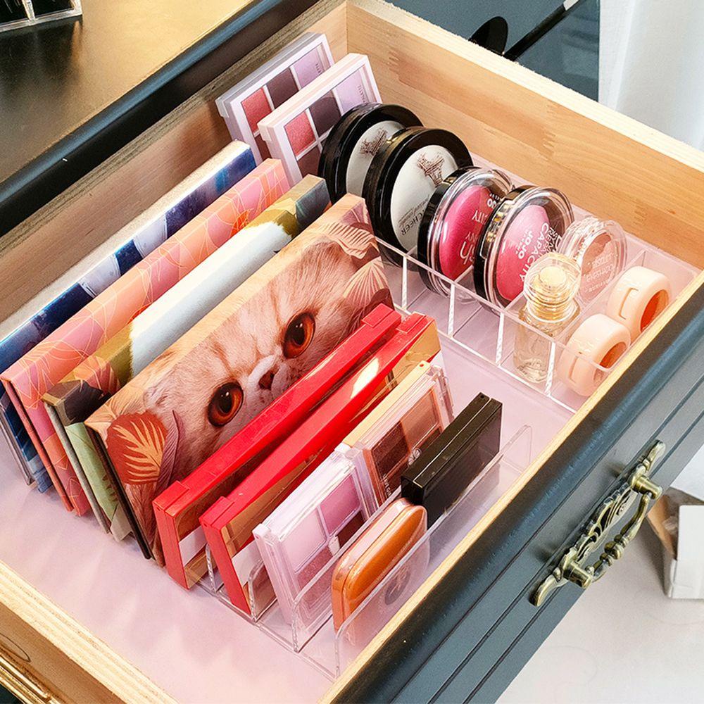 Preva Makeup Palette Organizer Plastik Acrylic BPA-Free Kamar Mandi Bubuk Wajah Kosmetik Penyimpanan Eyeshadow Blush Holder